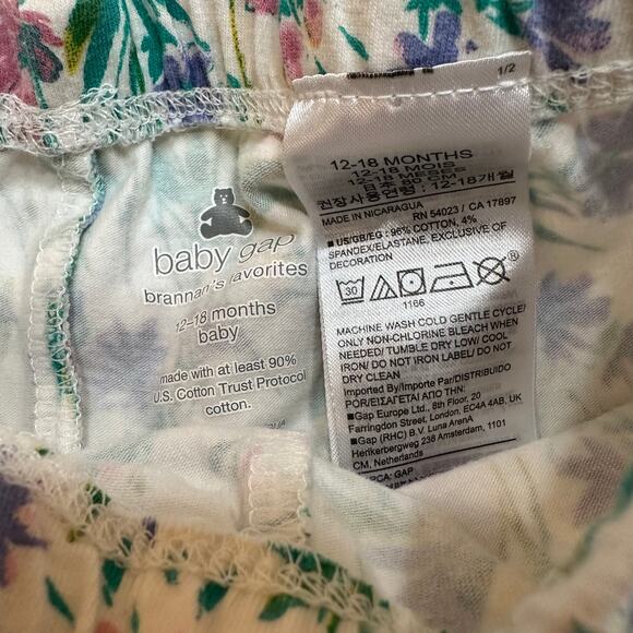 Baby Gap Floral outfit sz 12-18 m Matching Set Two Piece Baby Girl Outfit - Picture 3 of 7